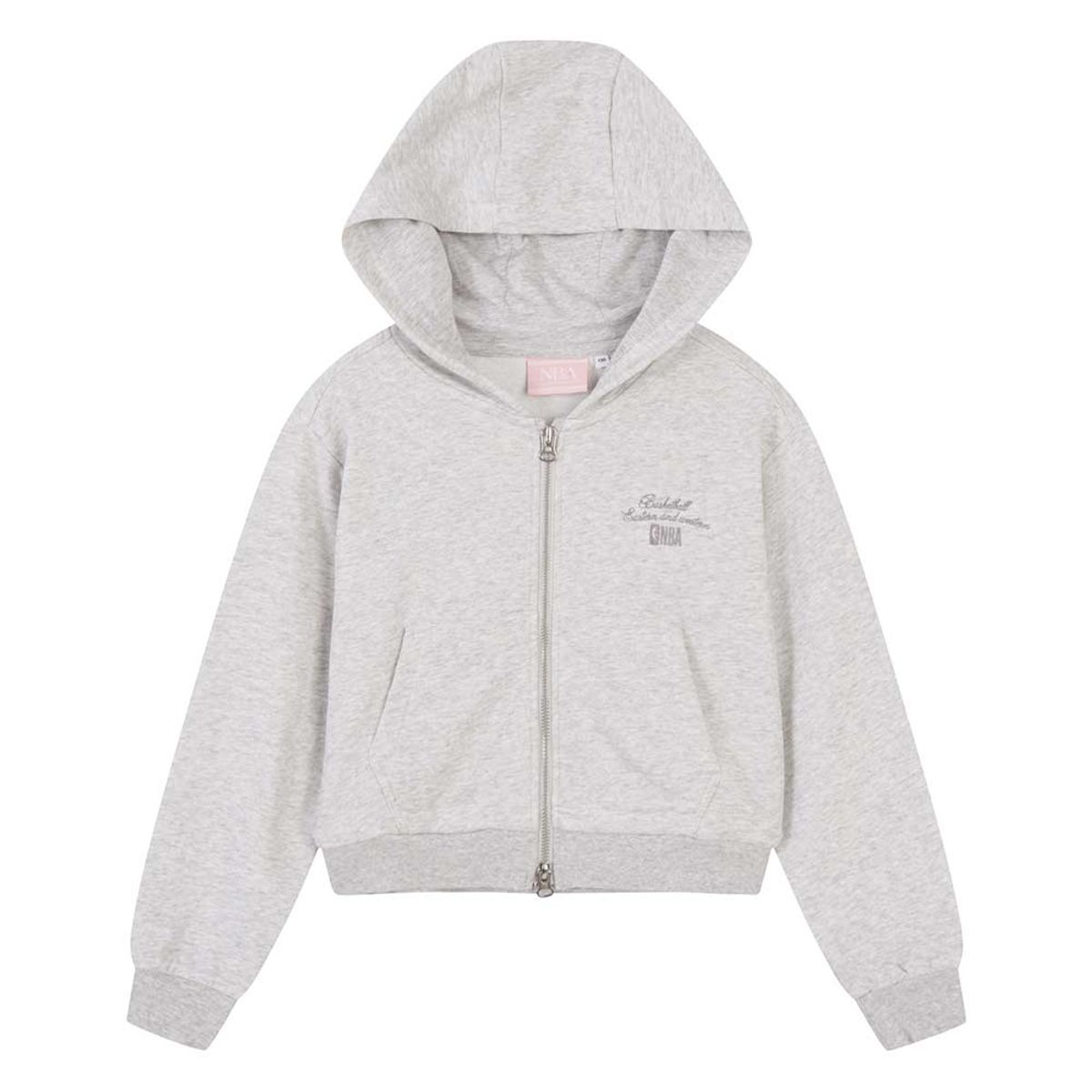 엔비에이 키즈(NBA KIDS) 여아 레터링포인트 후드집업(K251TJ640P 멜란지 그레이