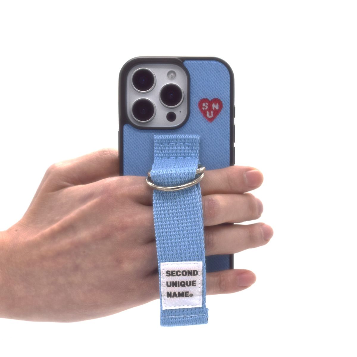 세컨드유니크네임(SECOND UNIQUE NAME) SUN CASE GLOSSY BELT LIGHT BLUE
