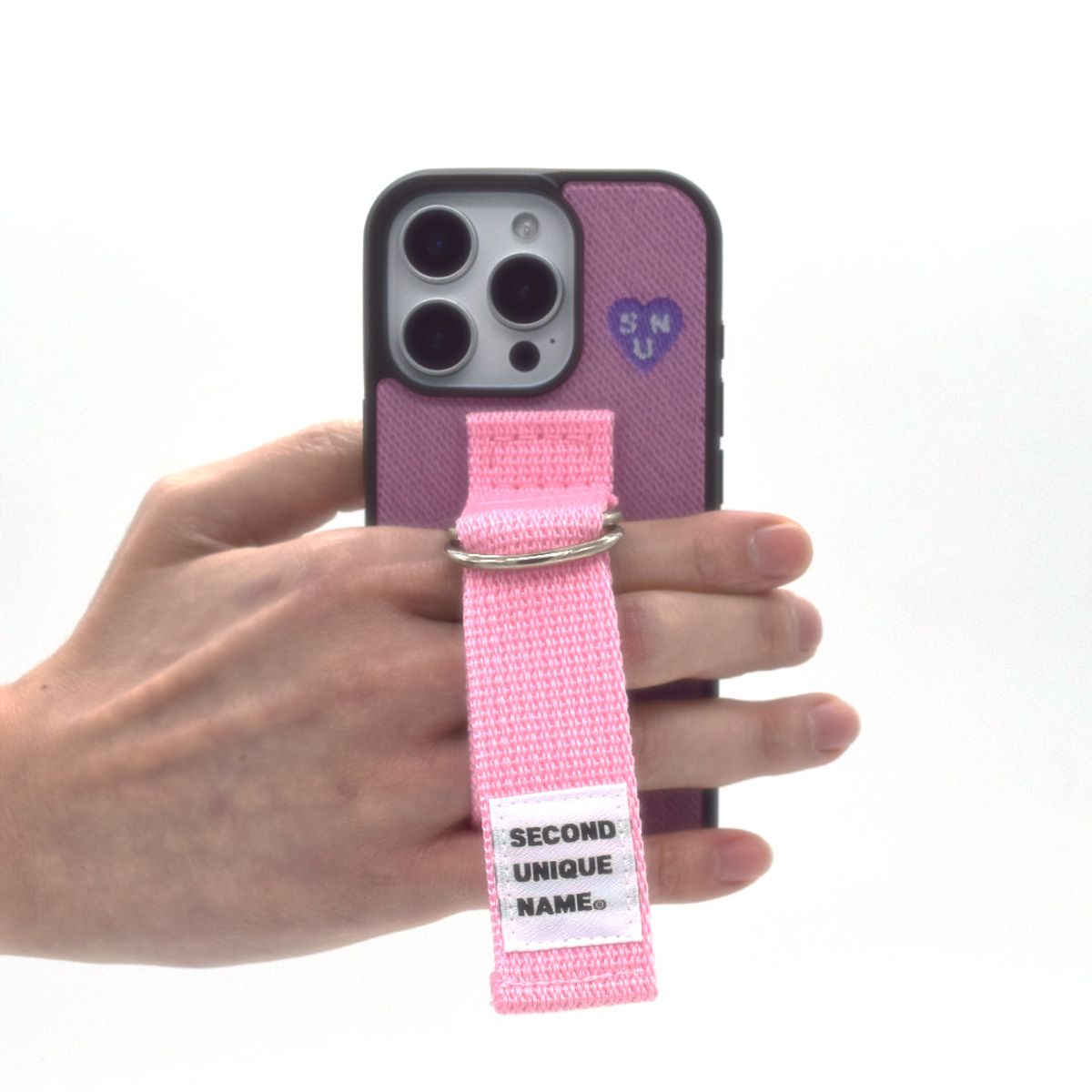 세컨드유니크네임(SECOND UNIQUE NAME) SUN CASE GLOSSY BELT LIGHT PINK