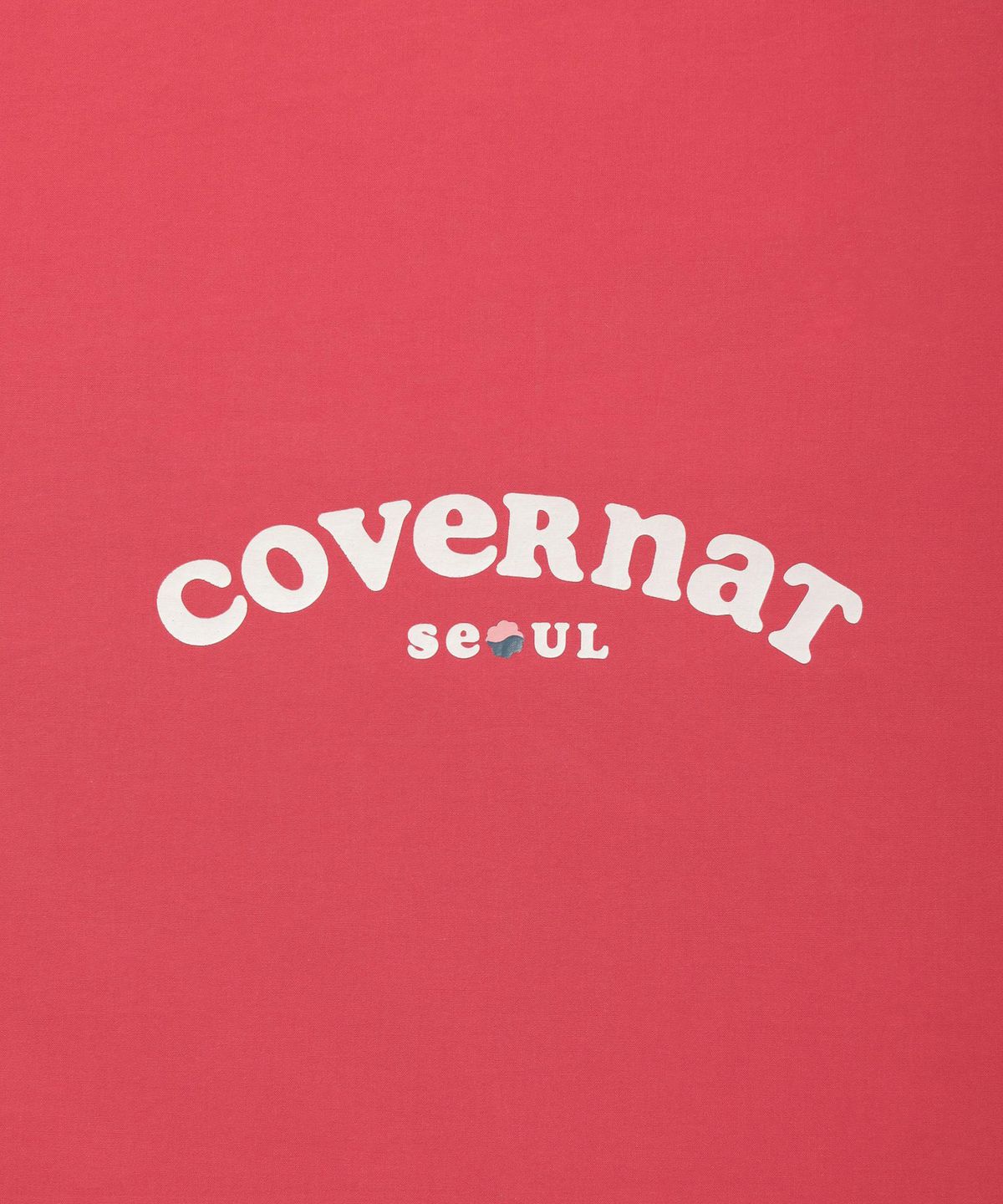 커버낫 우먼(COVERNAT WOMAN) 클로버하트 쿠퍼로고 서울 에코백 Red