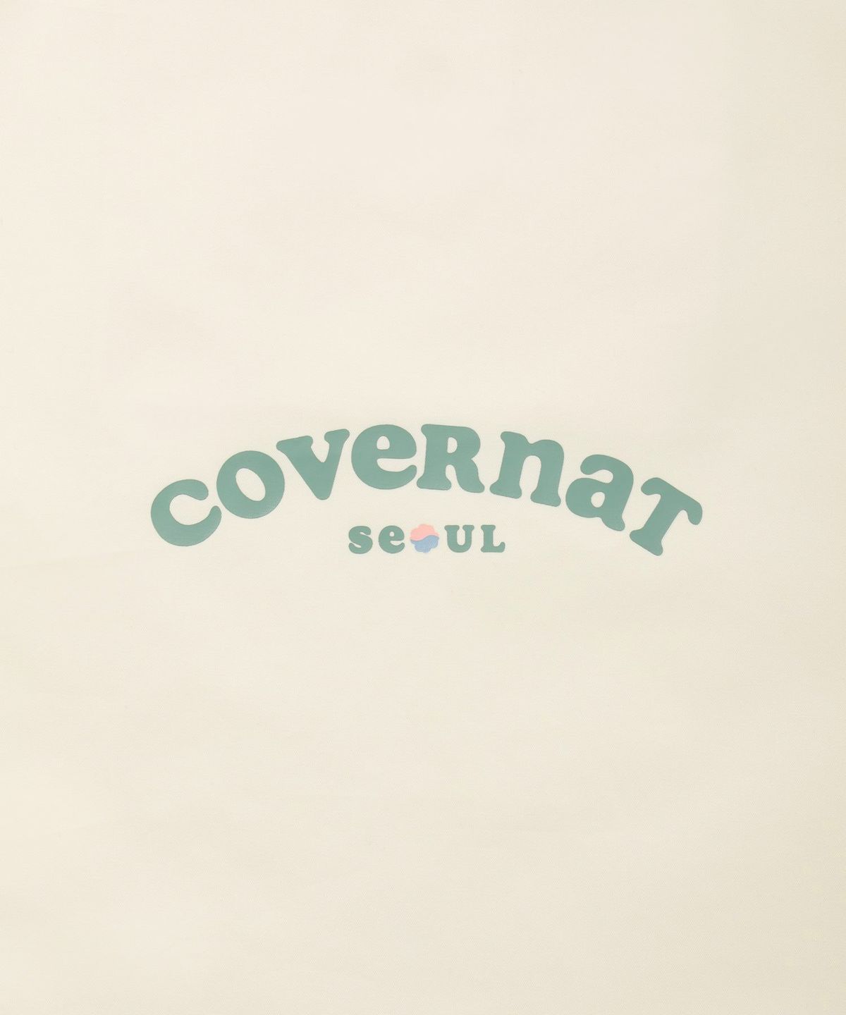 커버낫 우먼(COVERNAT WOMAN) 클로버하트 쿠퍼로고 서울 에코백 Cream