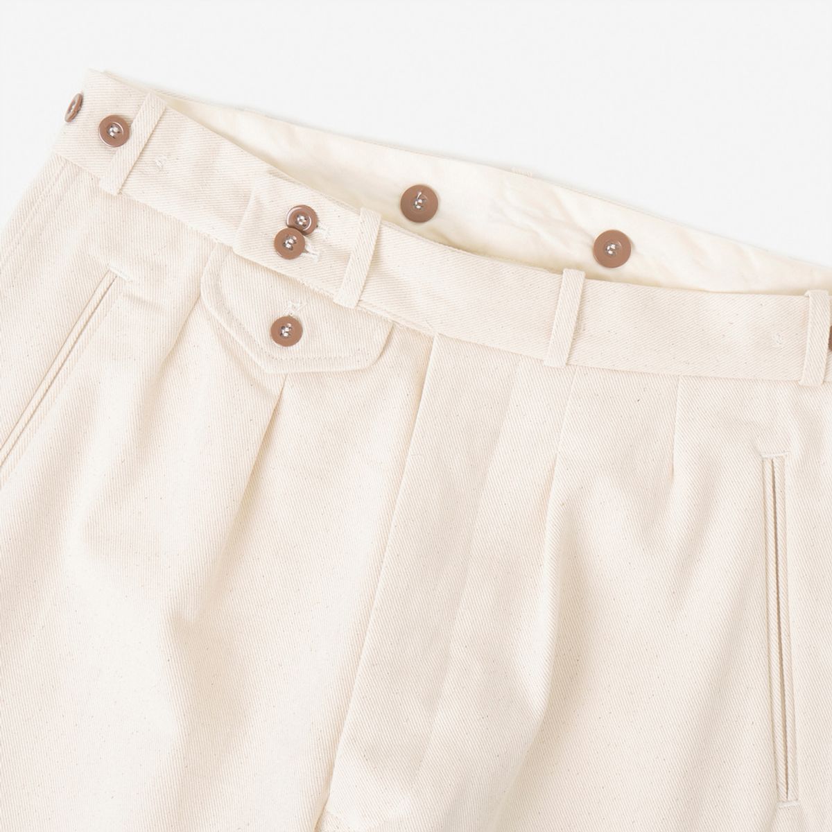 와이엠씨엘케이와이(YMCL KY) German Type Navy Tropical Pants - Natural