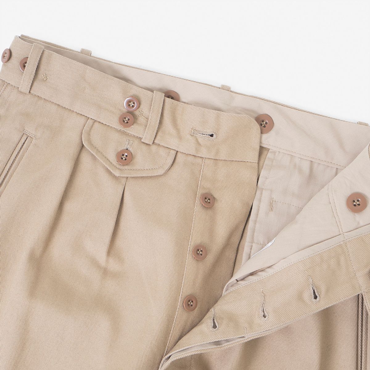와이엠씨엘케이와이(YMCL KY) German Type Navy Tropical Pants - Khaki