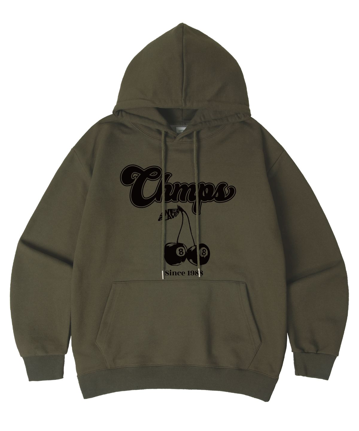 본챔스(BORN CHAMPS) [8 COLORS] 본 8 체리 오버핏 후드 티셔츠 B25ST03  [기모/NO기모]