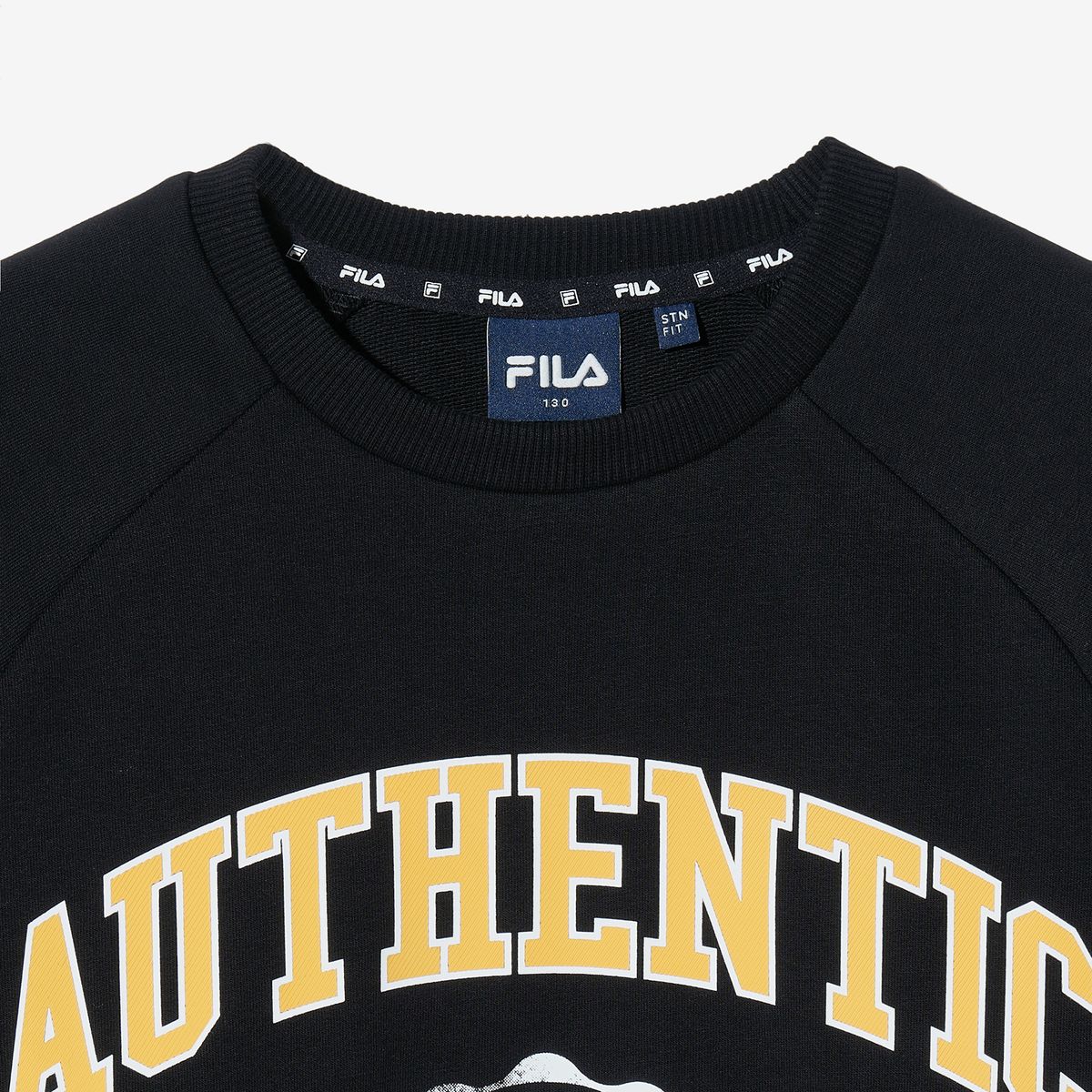 휠라 키즈(FILA KIDS) 캠퍼스 바시티 맨투맨(FK2POH1302XBLK)