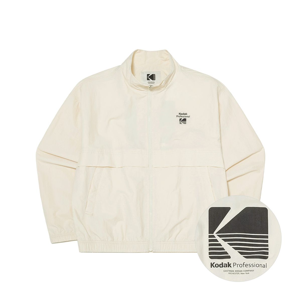 코닥(KODAK) 에센셜 빅로고 우븐 자켓 IVORY