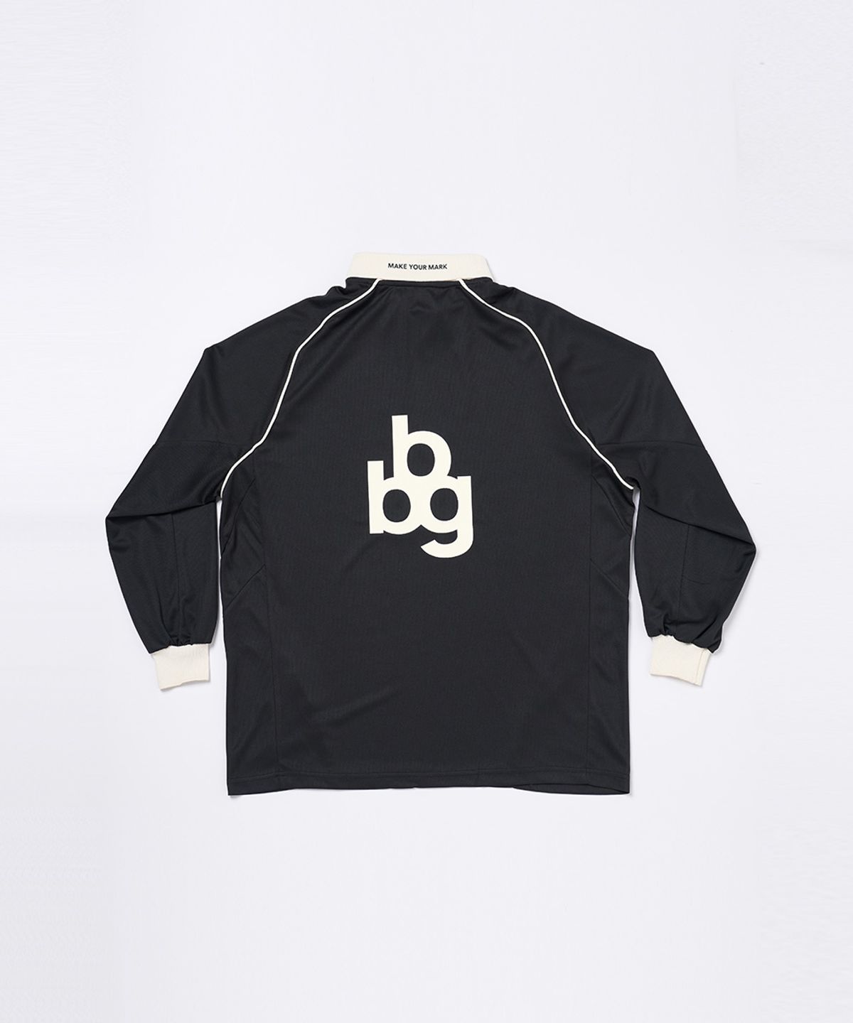 블랙볼드(BLACKBALLED) 메쉬 카라 티셔츠 BLACK