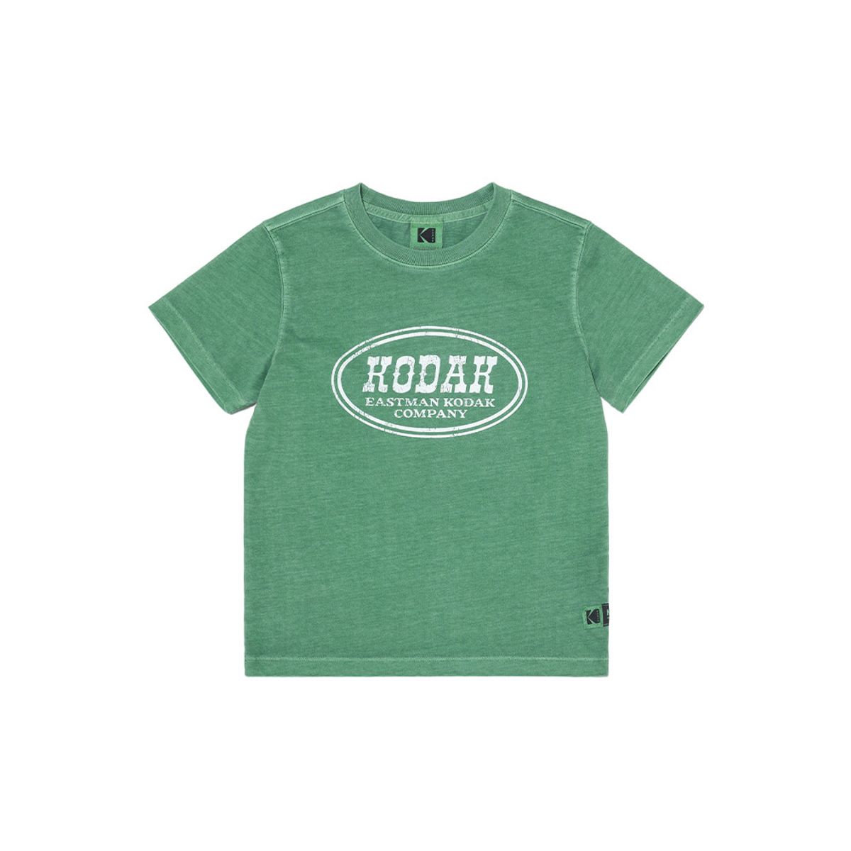 코닥(KODAK) 씨너리 그래픽 피그먼트다잉 반팔티셔츠 우먼 GREEN