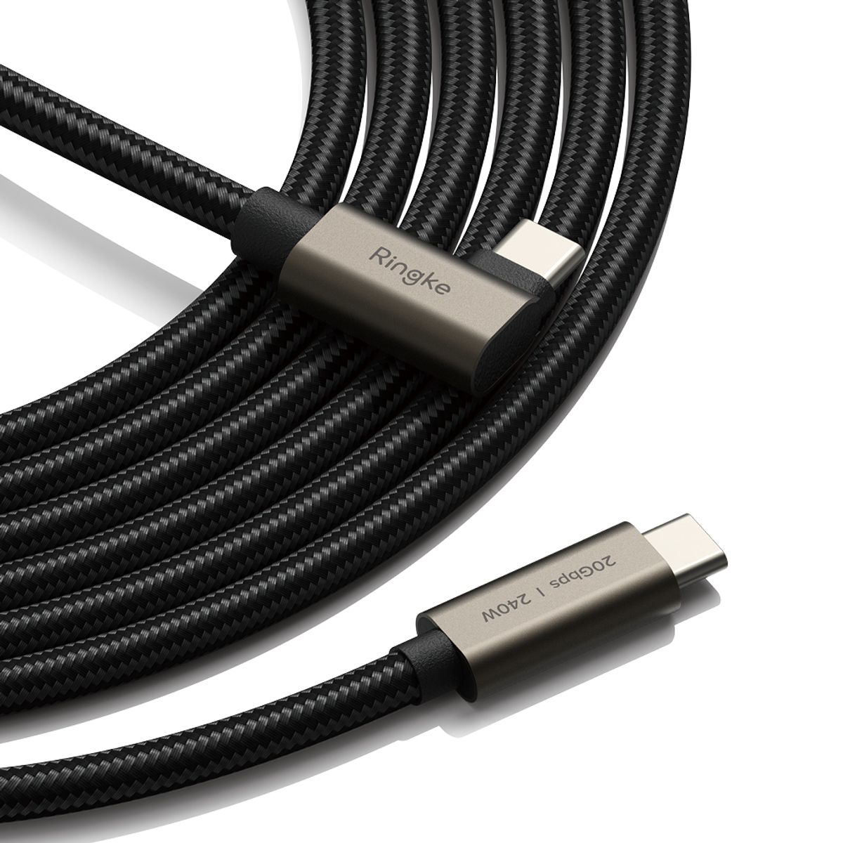 링케(RINGKE) USB 3.2 Gen 2x2 USB-C 90도 케이블 초고속 충전