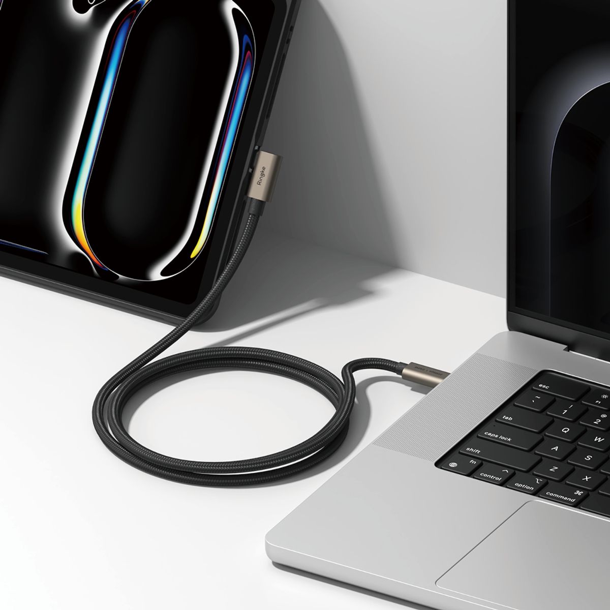링케(RINGKE) USB 3.2 Gen 2x2 USB-C 90도 케이블 초고속 충전