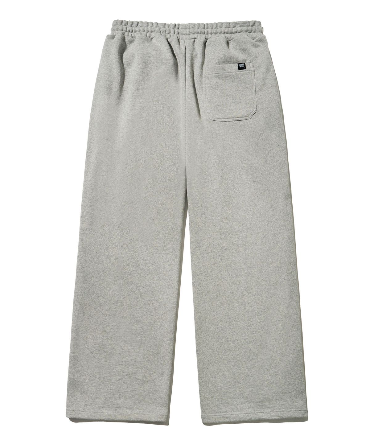 브라운브레스(BROWNBREATH) TWO TUCK WIDE TAG SWEAT PANTS - MELANGE GREY