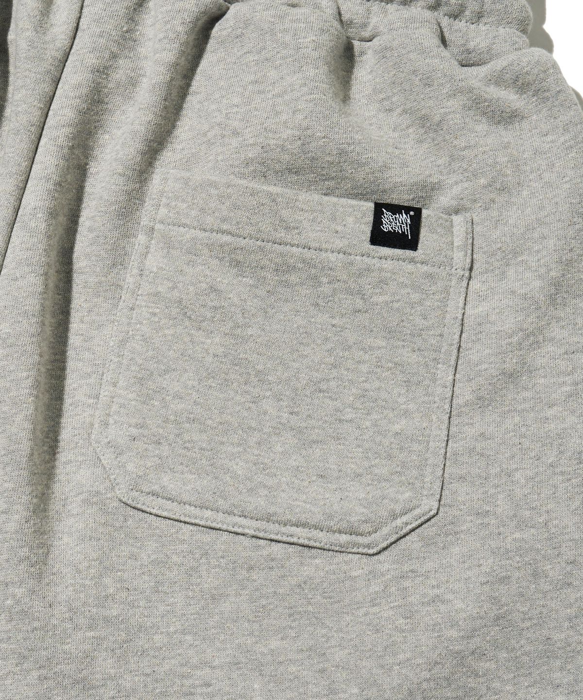 브라운브레스(BROWNBREATH) TWO TUCK WIDE TAG SWEAT PANTS - MELANGE GREY