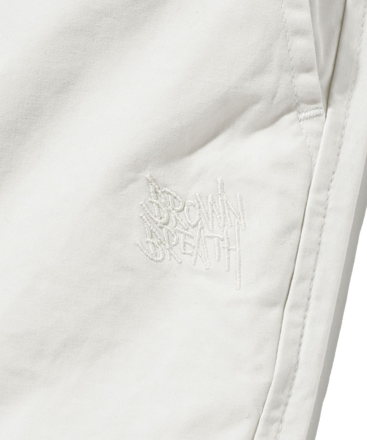 브라운브레스(BROWNBREATH) TAG WASHED CARGO PANTS - CREAM