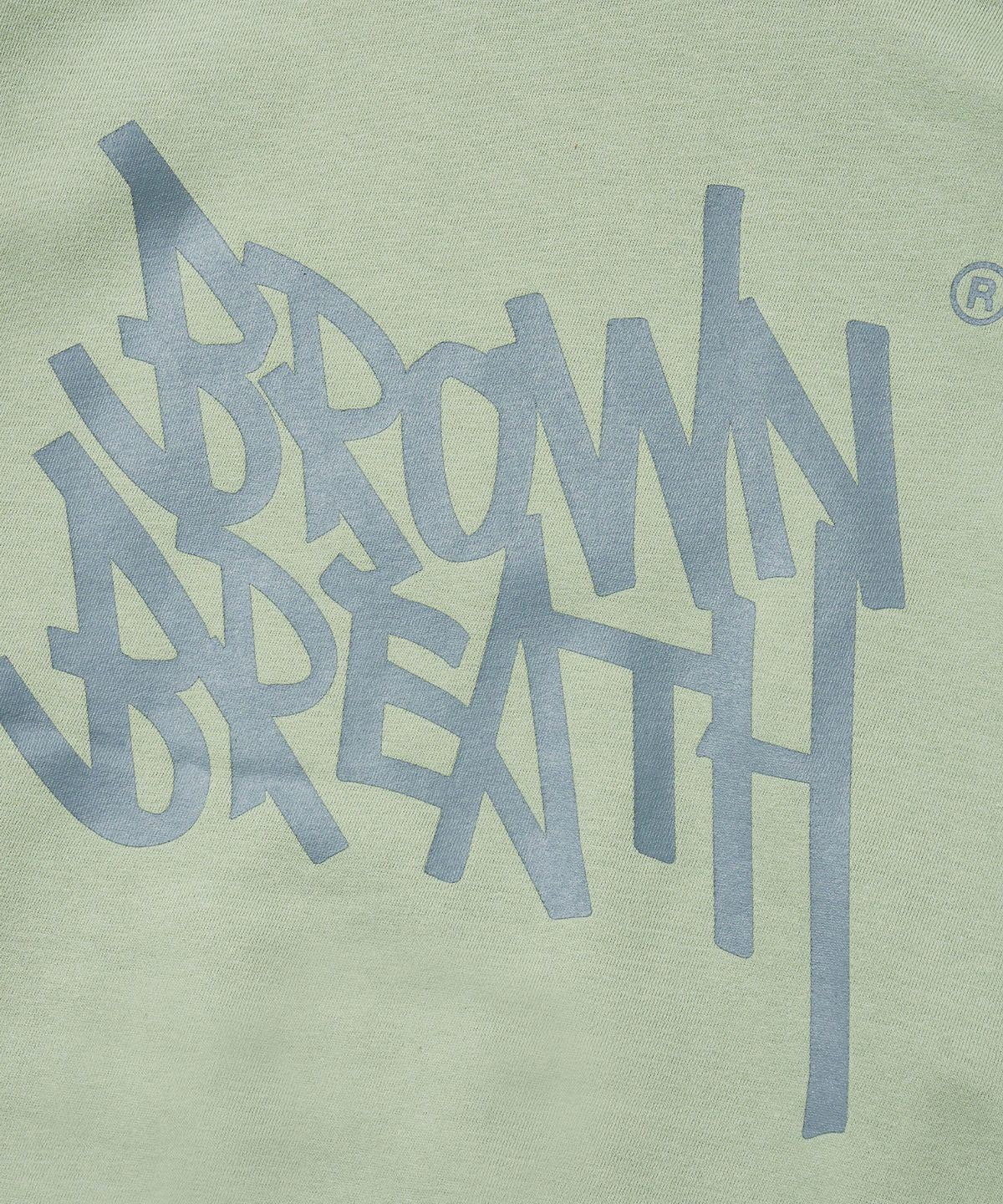 브라운브레스(BROWNBREATH) TAG HOODIE - MINT GREY