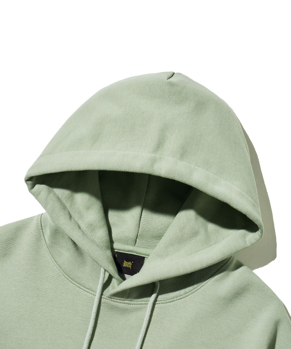 브라운브레스(BROWNBREATH) TAG HOODIE - MINT GREY