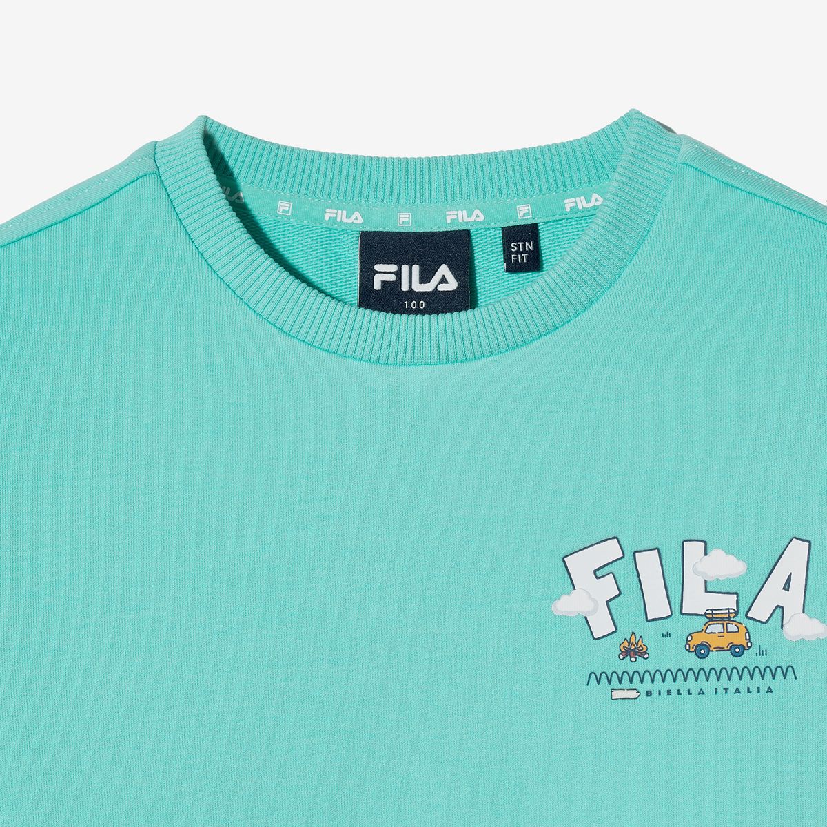 휠라 키즈(FILA KIDS) Travel club 캠핑 그래픽 맨투맨