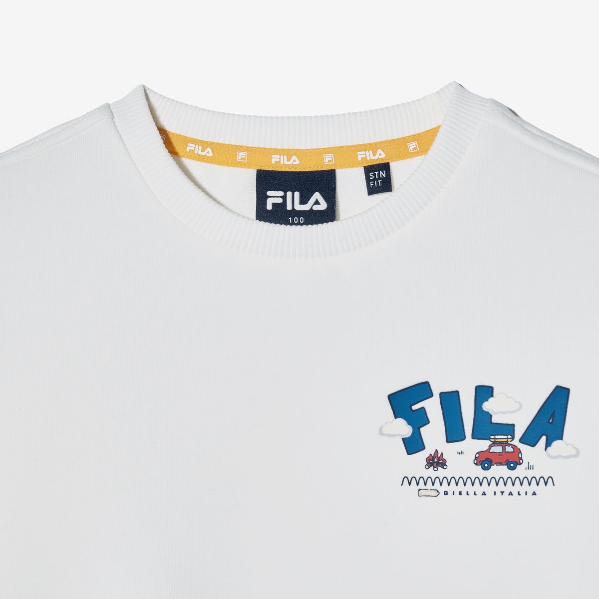 휠라 키즈(FILA KIDS) Travel club 캠핑 그래픽 맨투맨