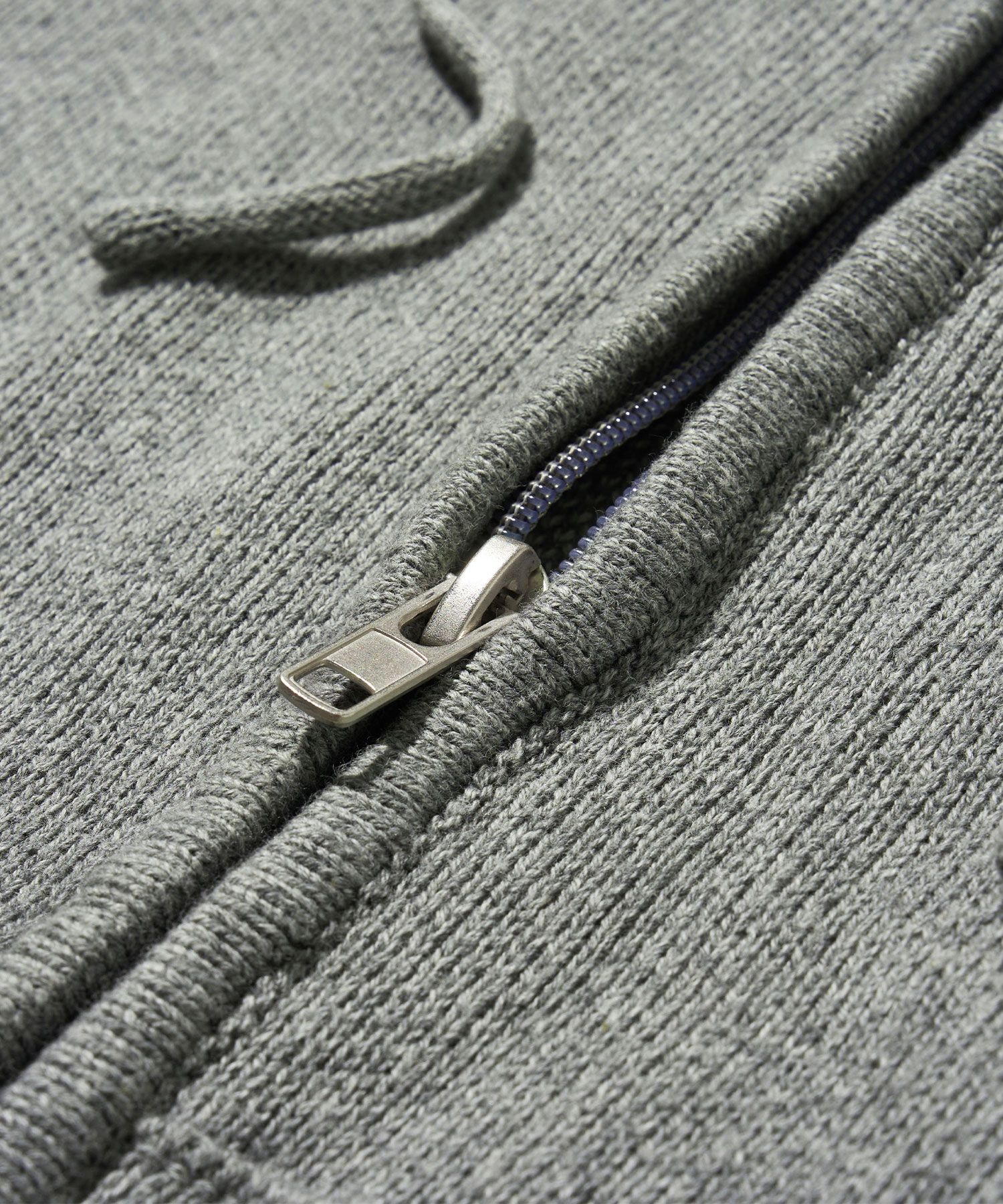 ★BROWNBREATH★ TAG KNIT HOOD ZIP UP MELANGE GREY TAG KNIT HOOD ZIP UP - MELANGE GREY - Brownbreath Online Store