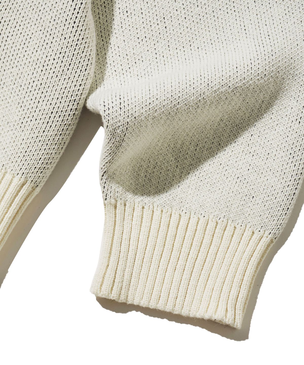 브라운브레스(BROWNBREATH) TAG KNIT HOOD ZIP UP - IVORY