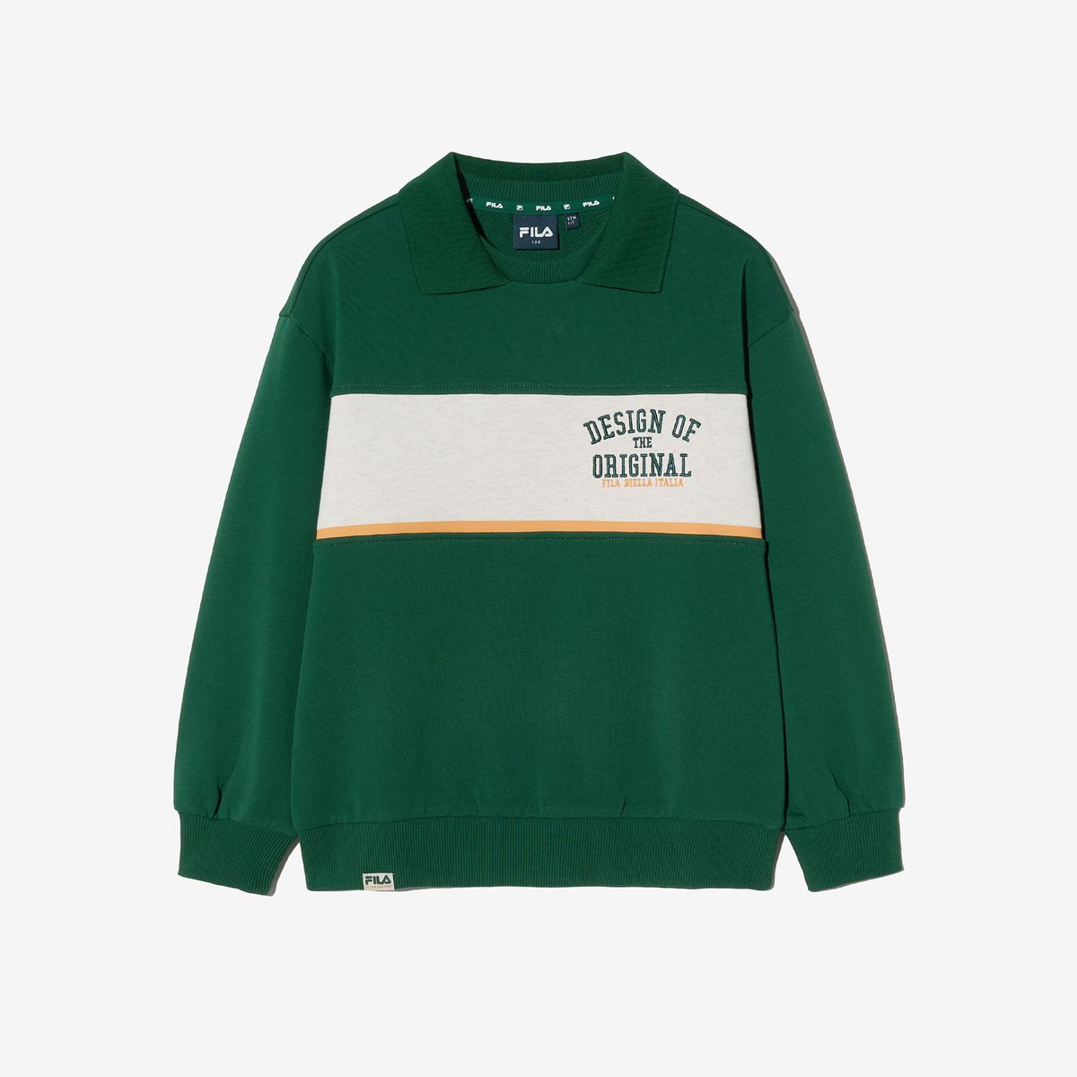 휠라 키즈(FILA KIDS) 카라 배색 맨투맨