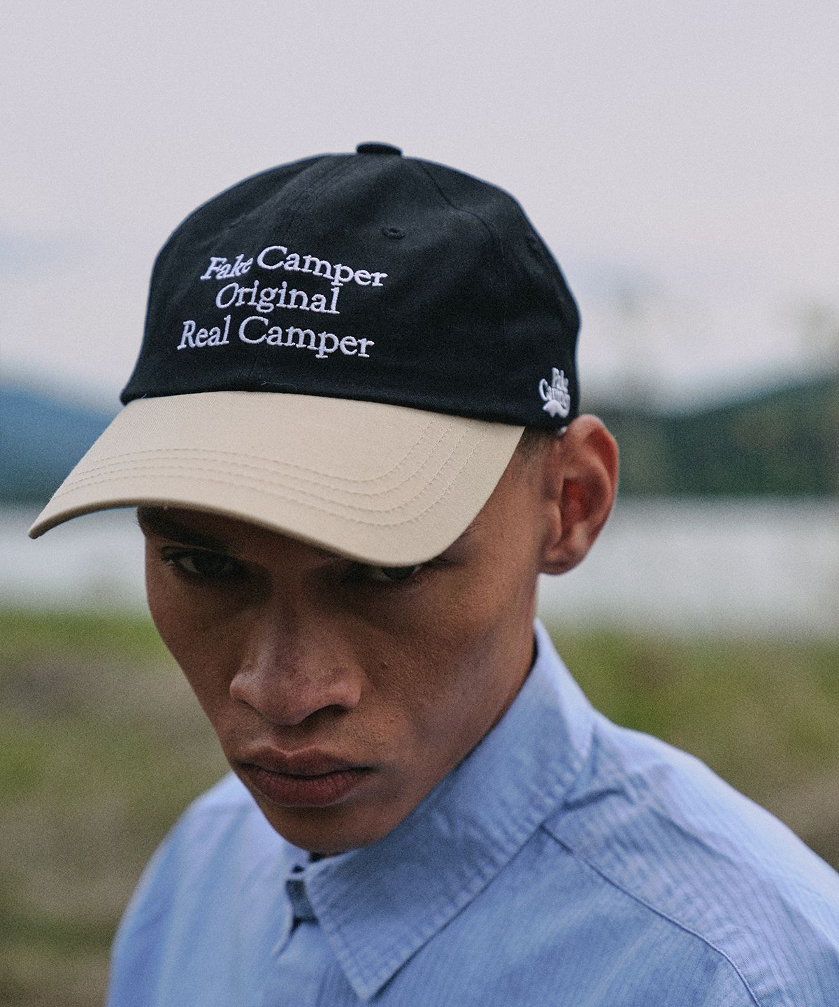 페이크캠퍼(FAKE CAMPER) 오리지널 투톤 캠프 볼캡 [BLACK]