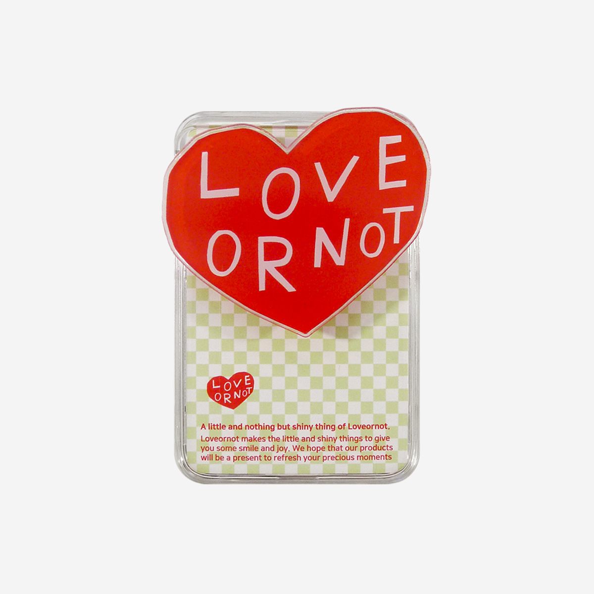 러브오낫(LOVE OR NOT) 맥세이프 카드톡_Red Loveornot Magsafe Card-Tok