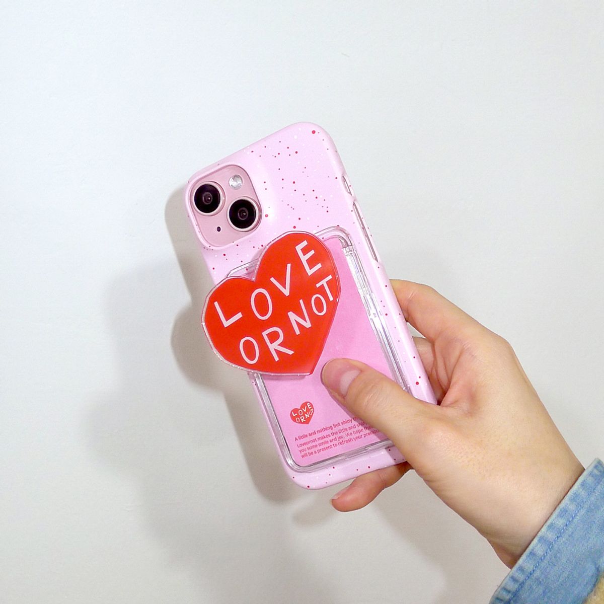 러브오낫(LOVE OR NOT) 맥세이프 카드톡_Red Loveornot Magsafe Card-Tok