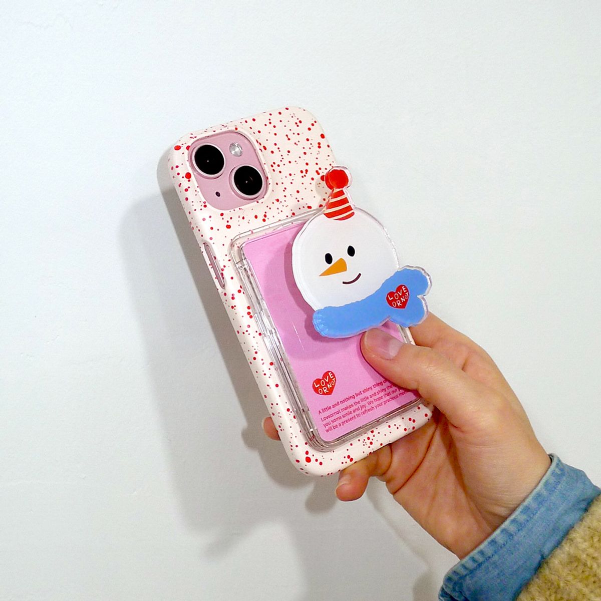러브오낫(LOVE OR NOT) 맥세이프 카드톡_Party Snowman Magsafe Card-Tok
