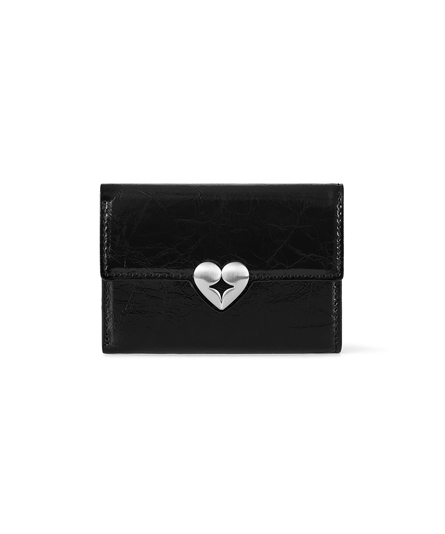 ● FENNEC ● ANY WALLET MUSINSA | fennec HEARTY FLAP WALLET - BLACK