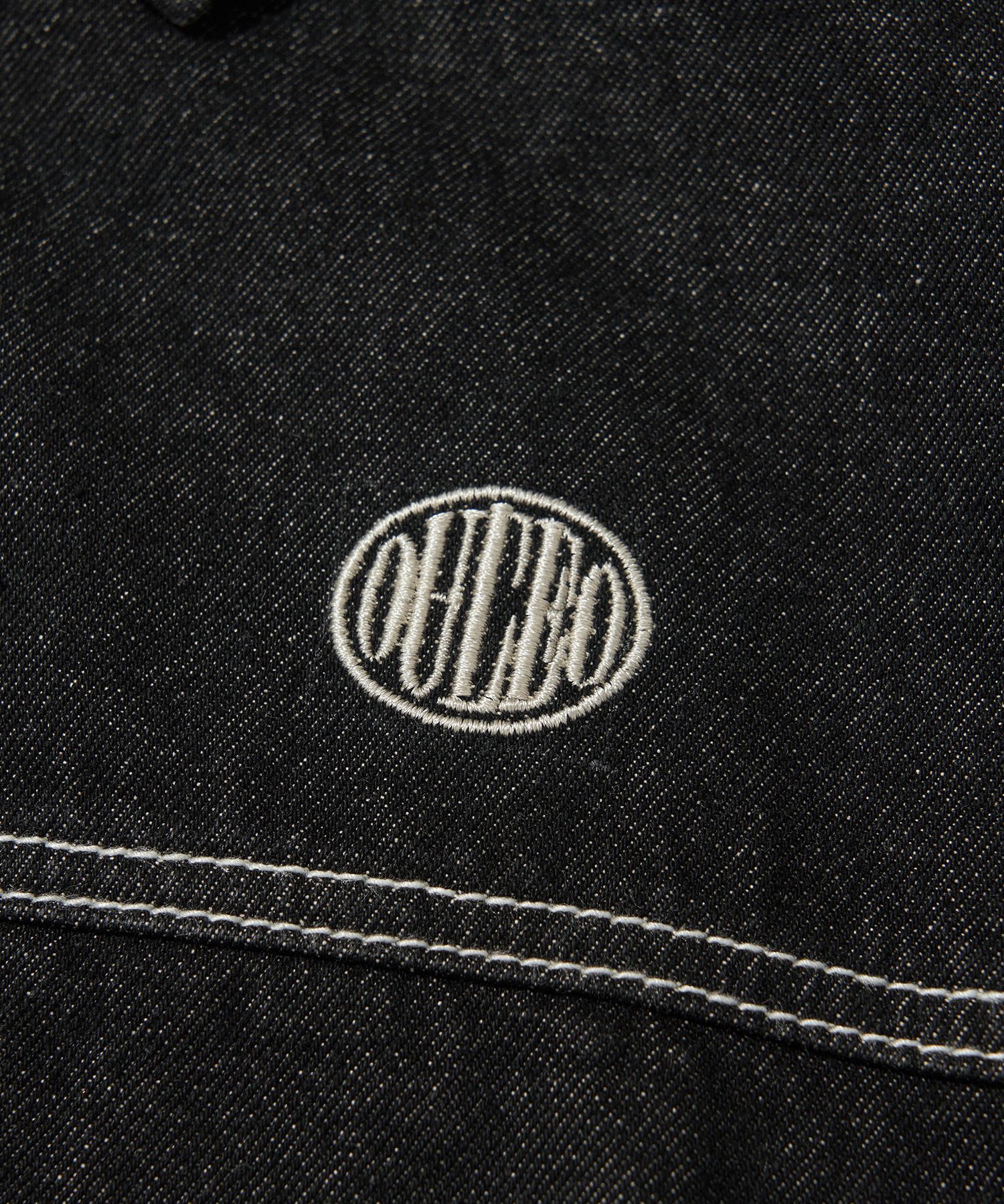 MUSINSA | URBANDTYPE Denim Stitch Crop Jacket_Black