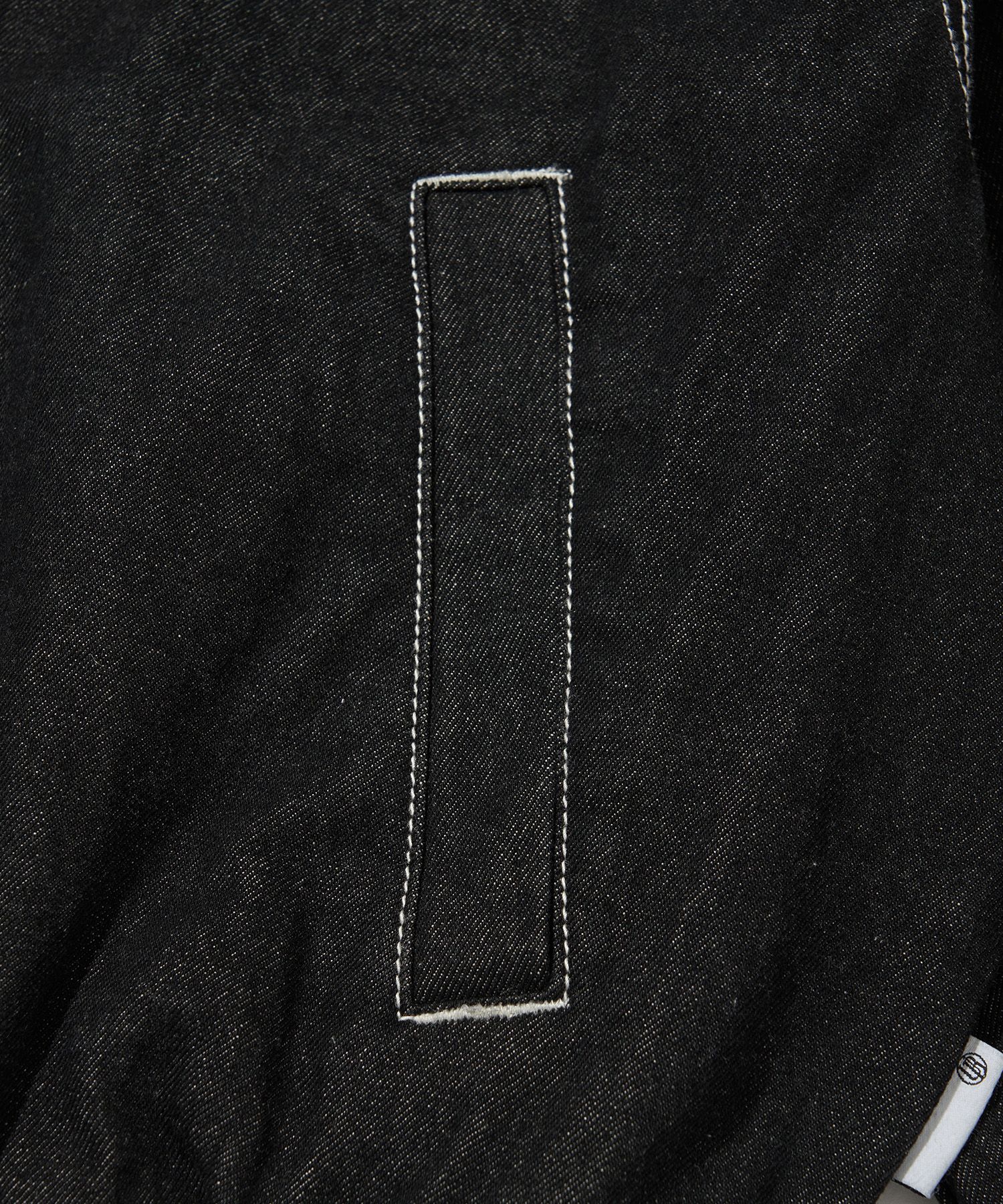 MUSINSA | URBANDTYPE Denim Stitch Crop Jacket_Black
