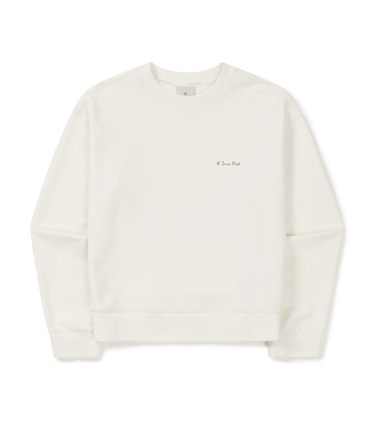 스노우피크 어패럴(SNOWPEAK APPAREL) 여성 트로피컬 그래픽 세미크롭 맨투맨 (S25SWFHT53) Butter Ivory