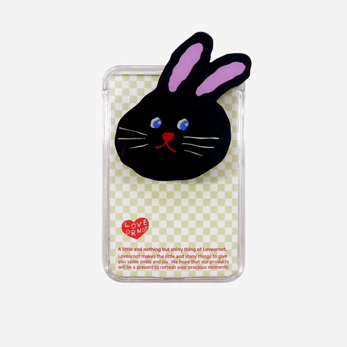 러브오낫(LOVE OR NOT) 맥세이프 카드톡_Black Rabbit  Magsafe Card-Tok