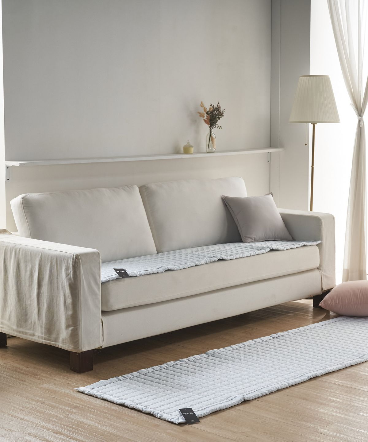 샤이닝홈(SHININGHOME) 아밍 쉬크 인견 소파패드 3size 3컬러 (3인용/4인용/돌소파용)