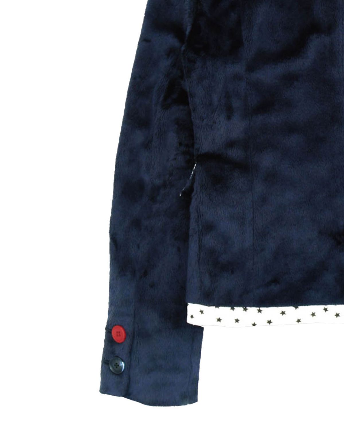 더뮤지엄비지터(THEMUSEUMVISITOR) STAR LINING POINT FUR JACKET (DARK NAVY)
