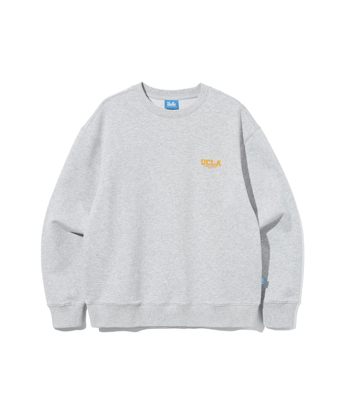 유씨엘에이(UCLA) 남녀공용 스몰로고 베이직 스웨트 셔츠[L-M-GREY](UBRLT81)