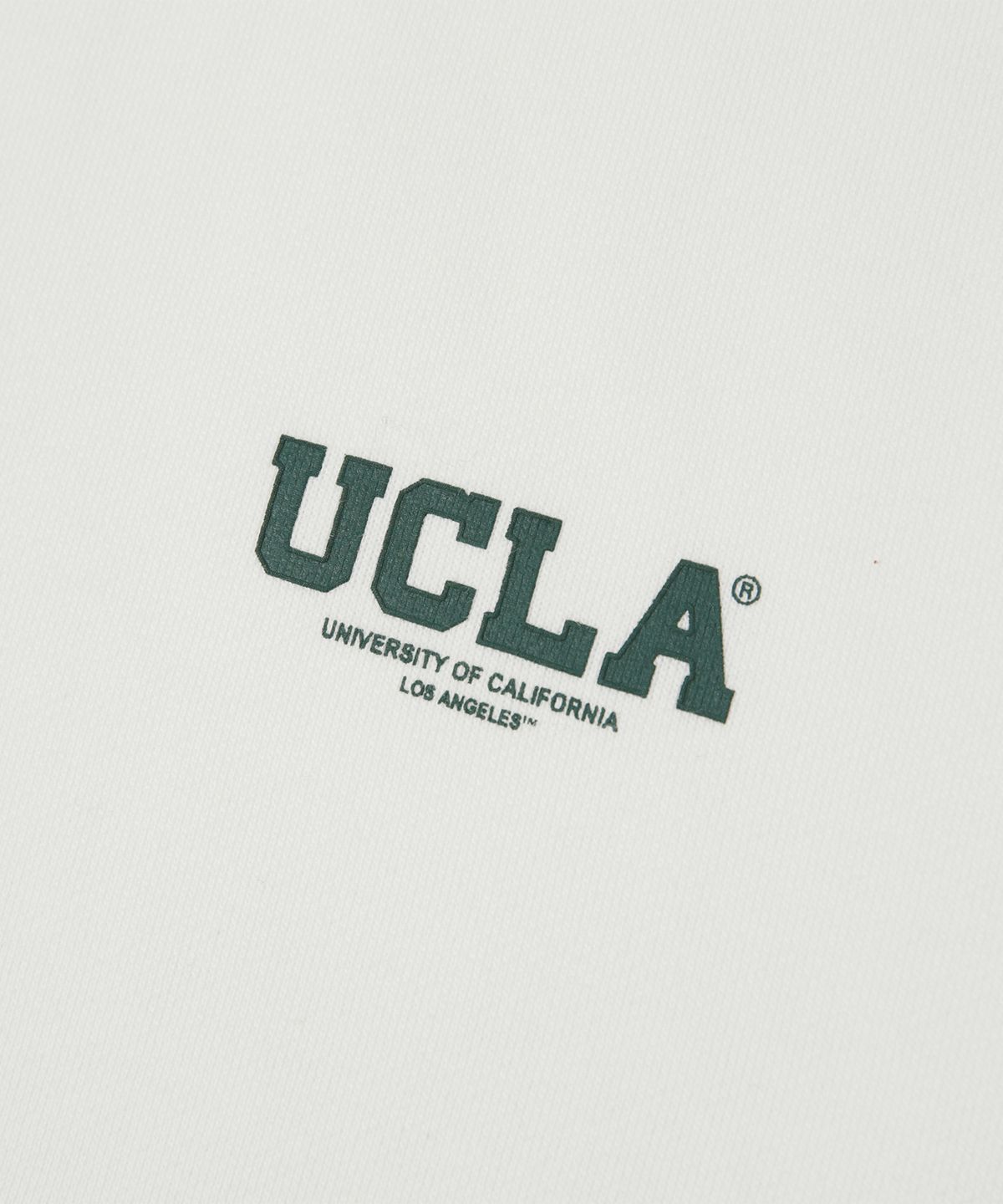 유씨엘에이(UCLA) 남녀공용 스몰로고 베이직 스웨트 셔츠[O-WHITE](UBRLT81)