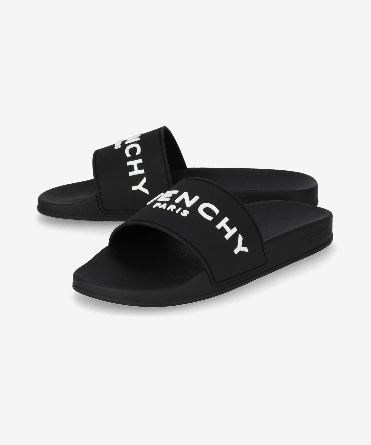MUSINSA | GIVENCHY Logo Slide - Black / BH301TH1H4001