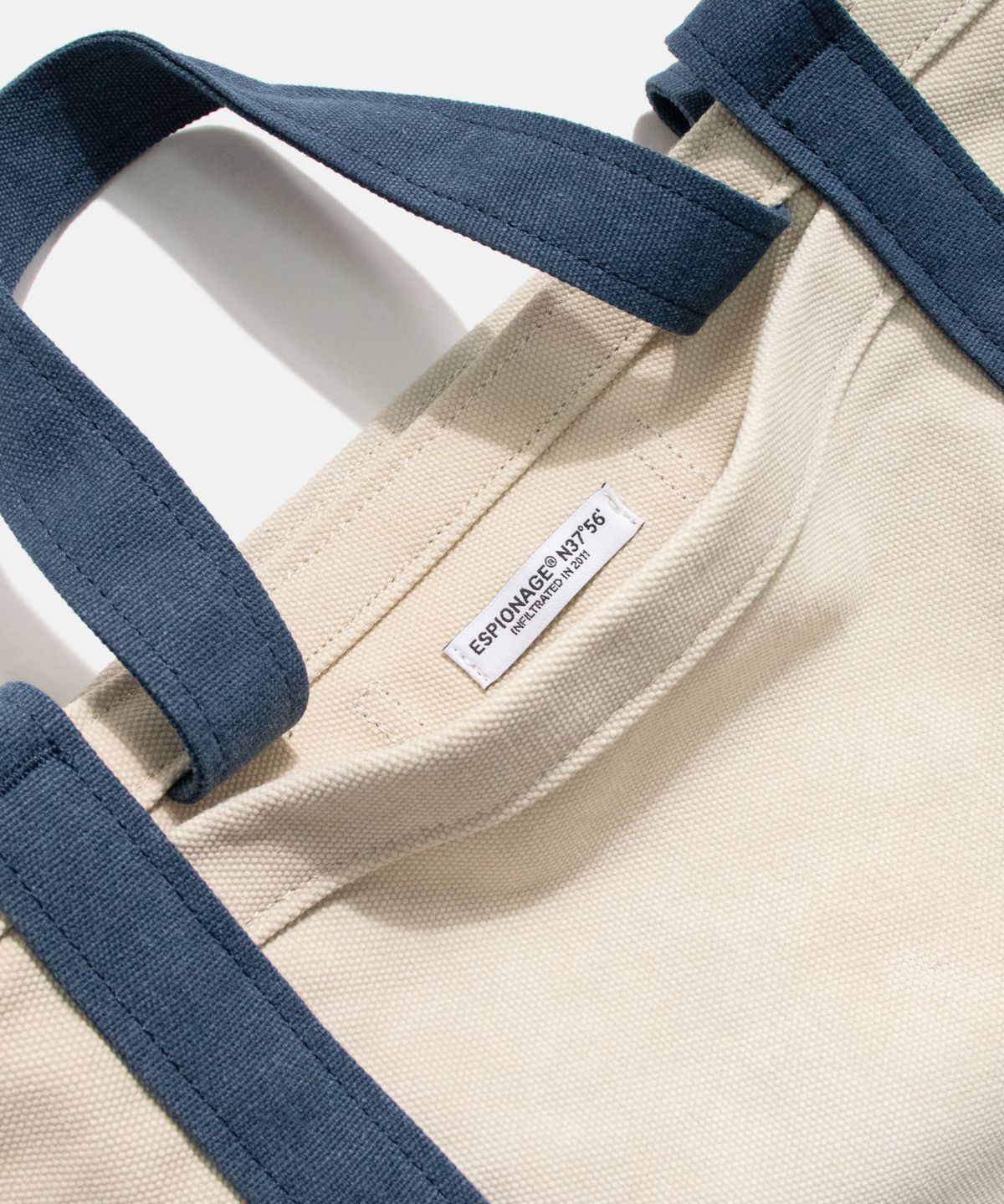 에스피오나지(ESPIONAGE) Heavy Canvas Tote Bag Navy