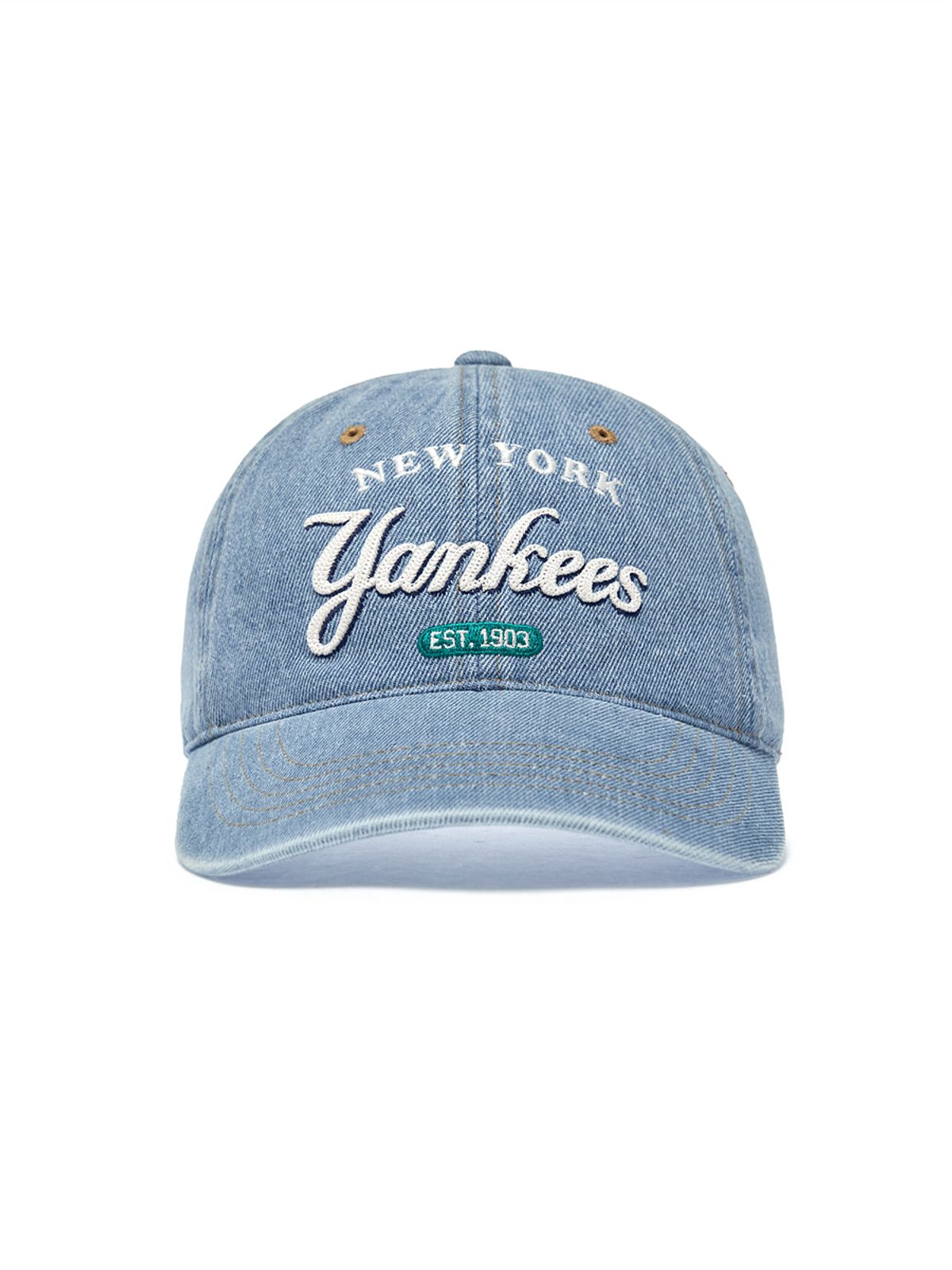 엠엘비(MLB) 컬러 데님 언스트럭쳐 볼캡 NY (L.Blue)
