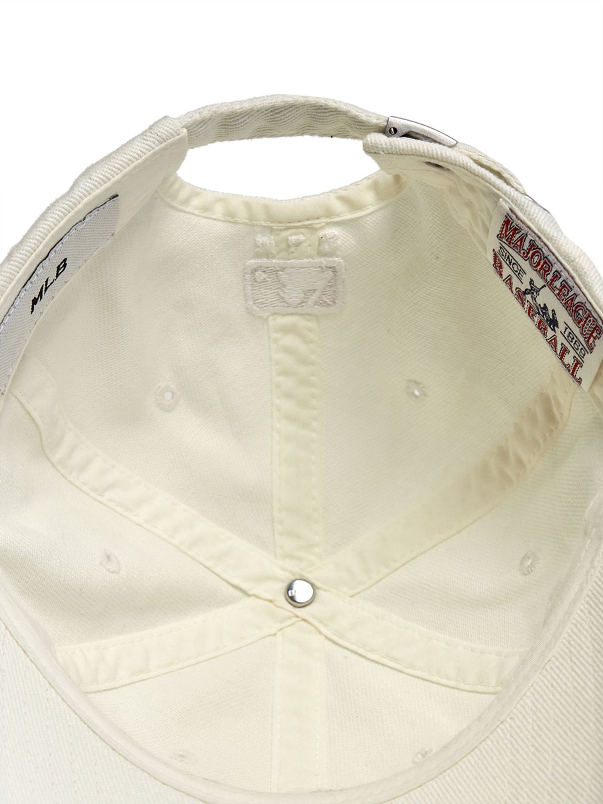 엠엘비(MLB) 컬러 데님 언스트럭쳐 볼캡 NY (Cream)