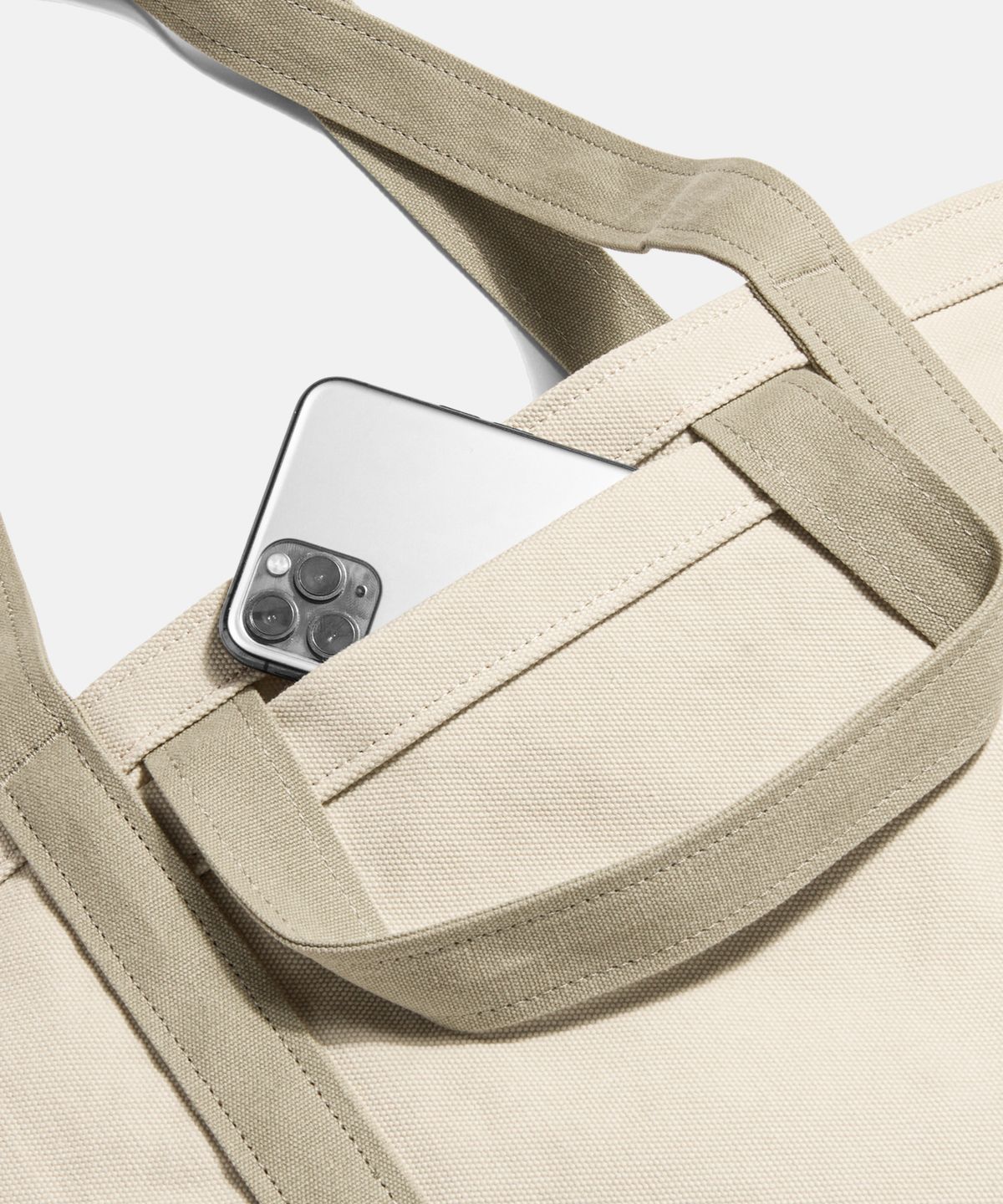 에스피오나지(ESPIONAGE) Heavy Canvas Tote Bag Beige