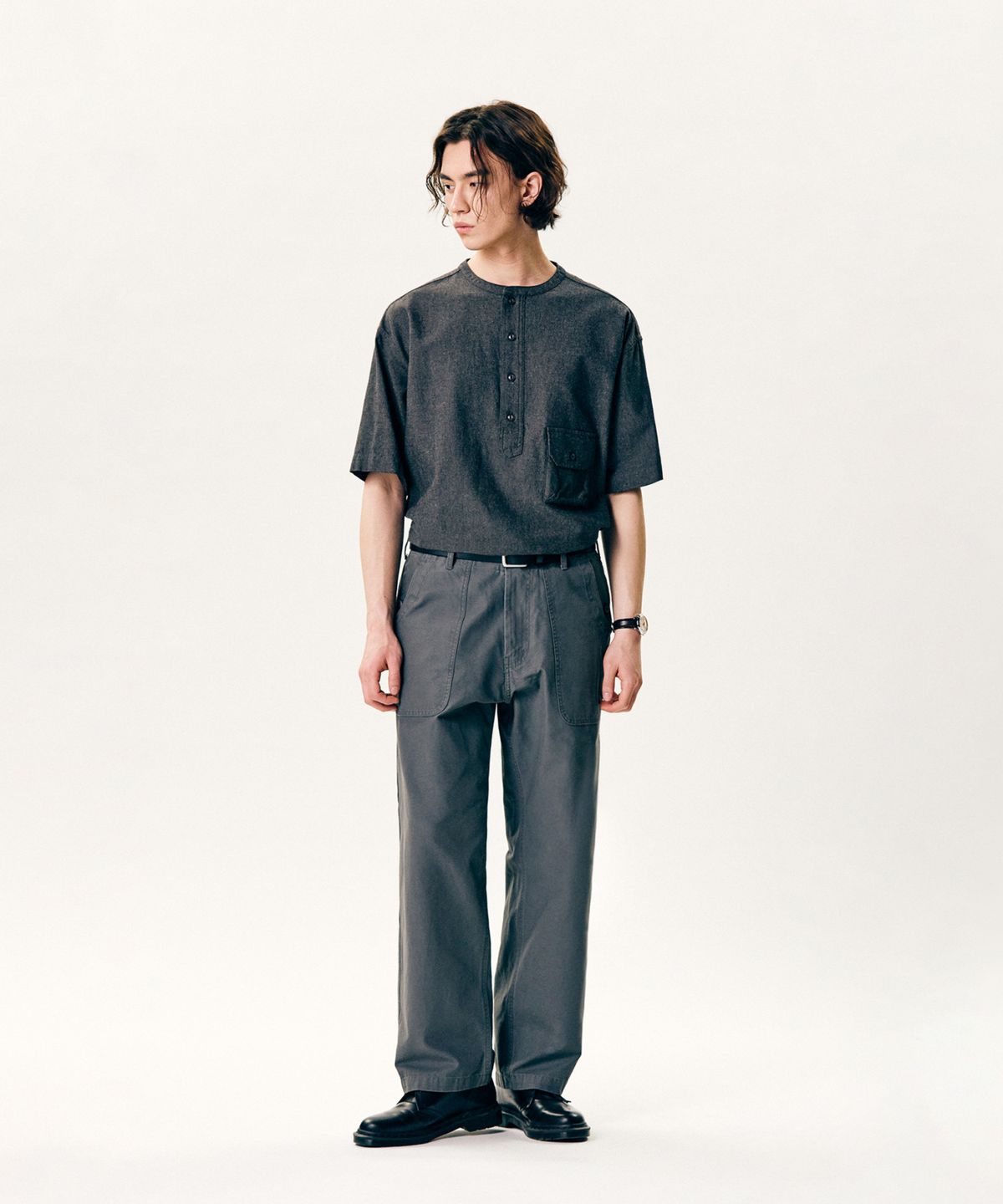 에스피오나지(ESPIONAGE) Swiss Army Work Pants Grey