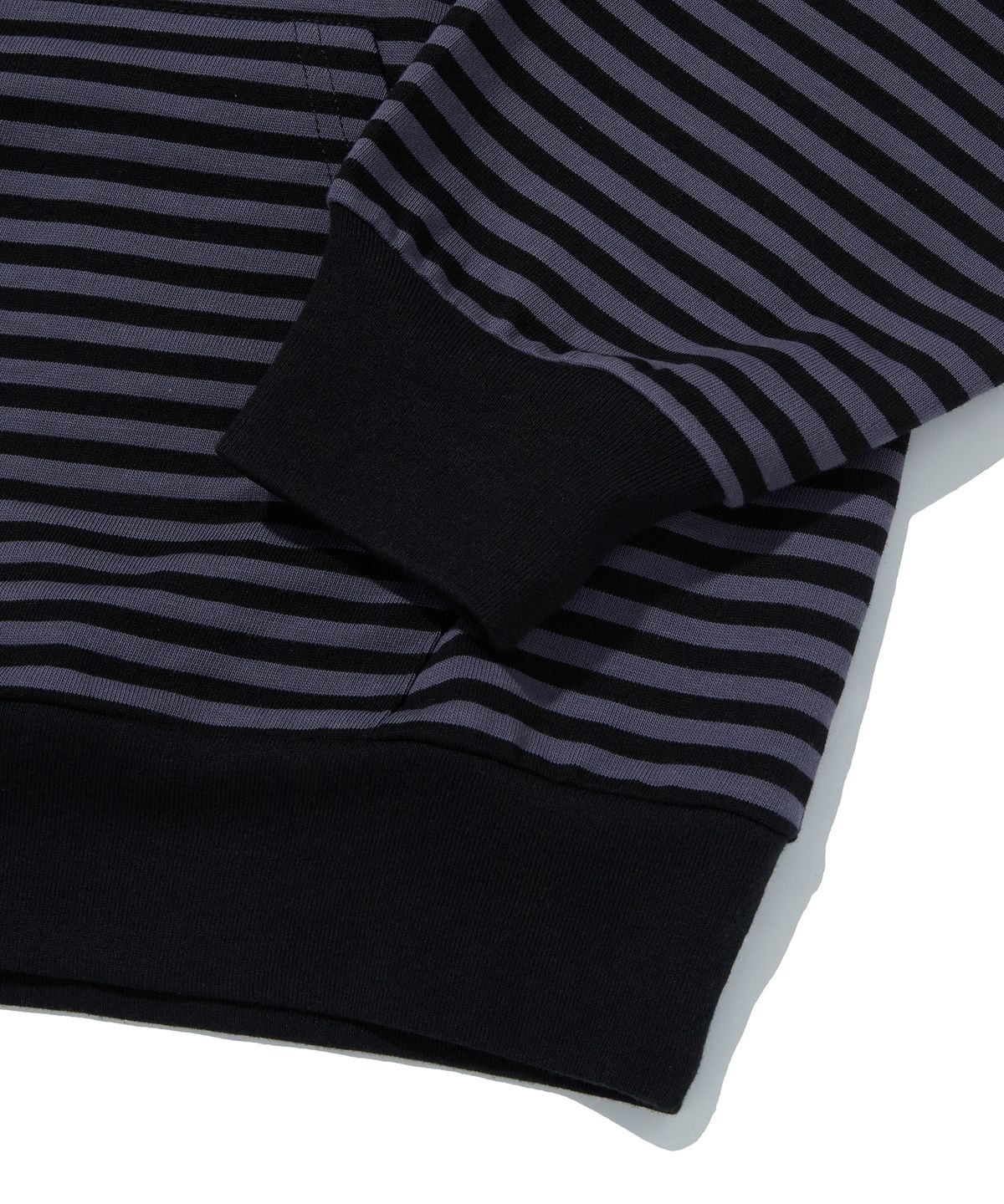스웨이드(SUADE) STRIPE HOODIE [BLACK]