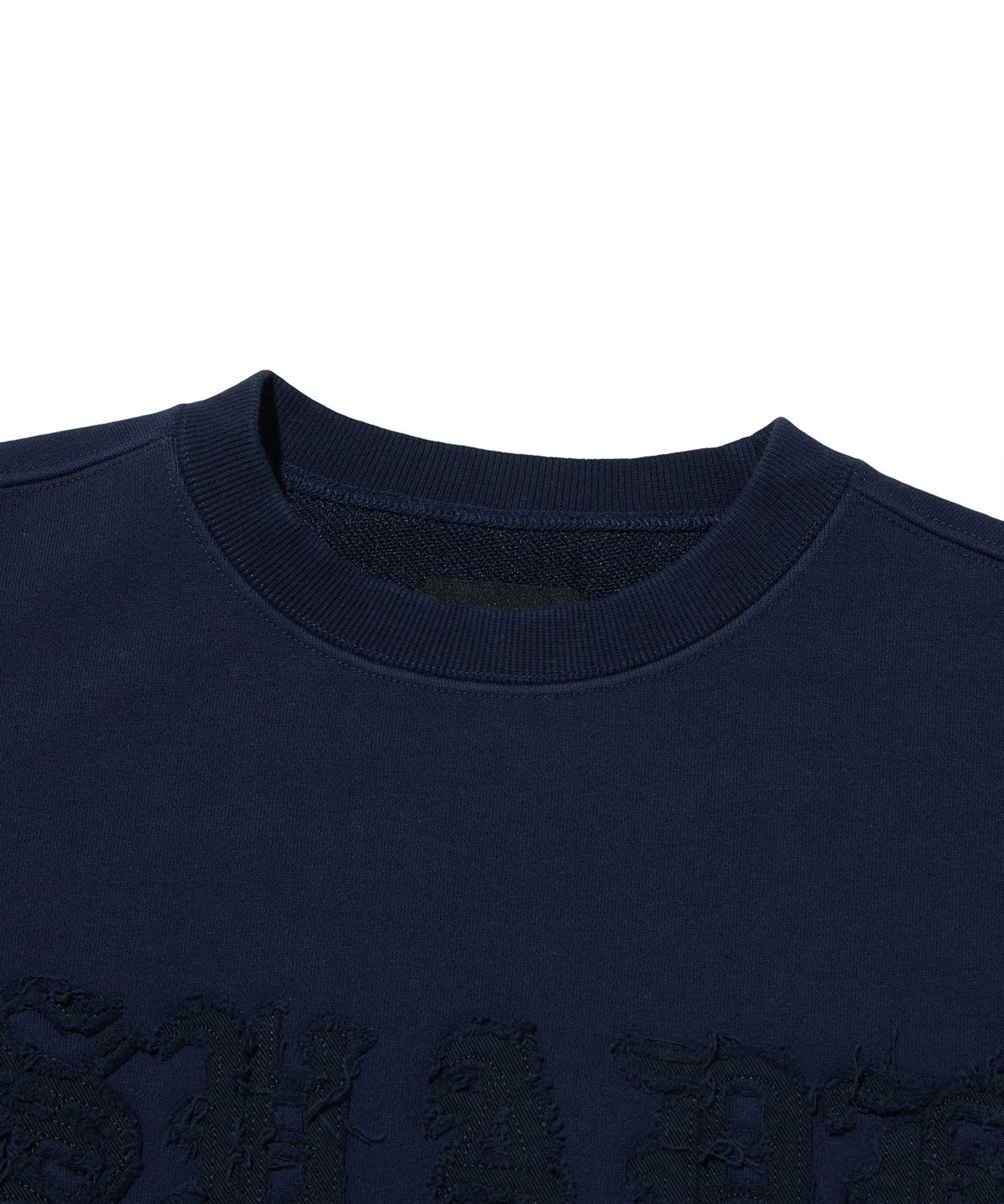 스웨이드(SUADE) CUT OFF CREWNECK [NAVY]