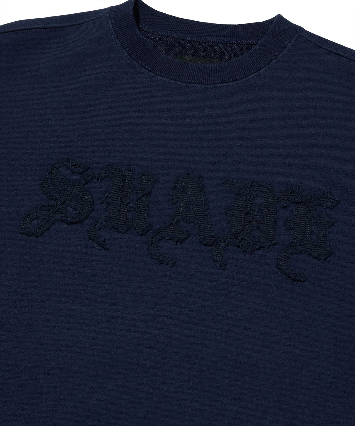 스웨이드(SUADE) CUT OFF CREWNECK [NAVY]