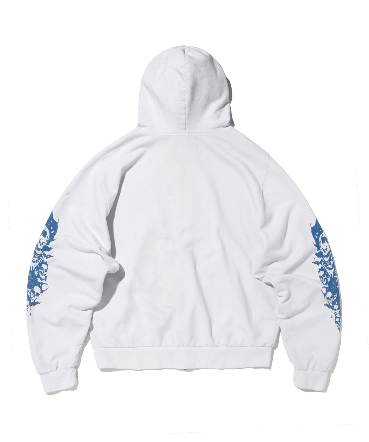 스웨이드(SUADE) FIRE SKULL HOOD ZIP UP [WHITE]
