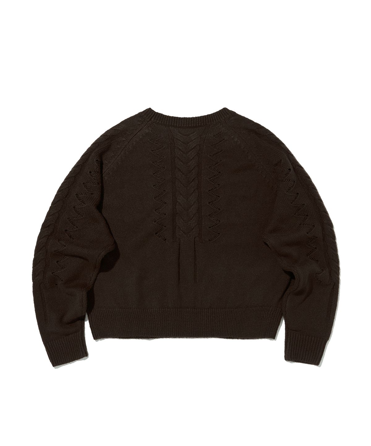 스웨이드(SUADE) DAMAGED CABLE KNIT [BROWN]