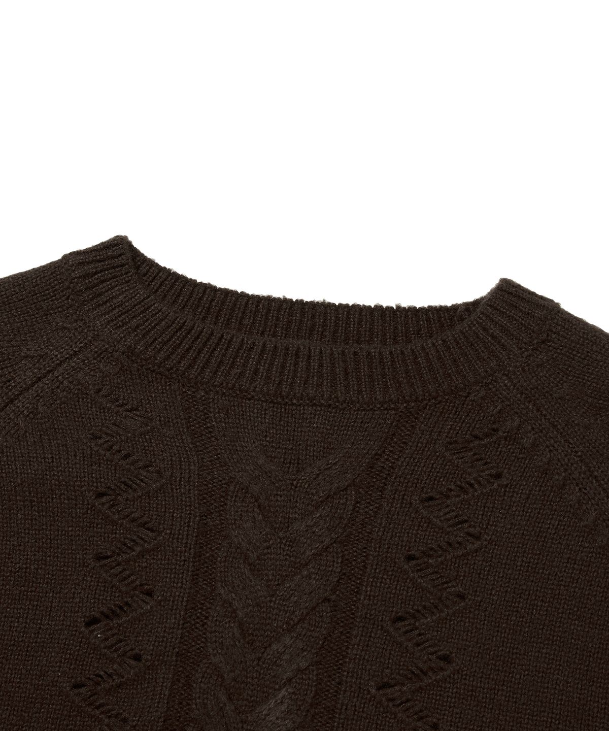 스웨이드(SUADE) DAMAGED CABLE KNIT [BROWN]