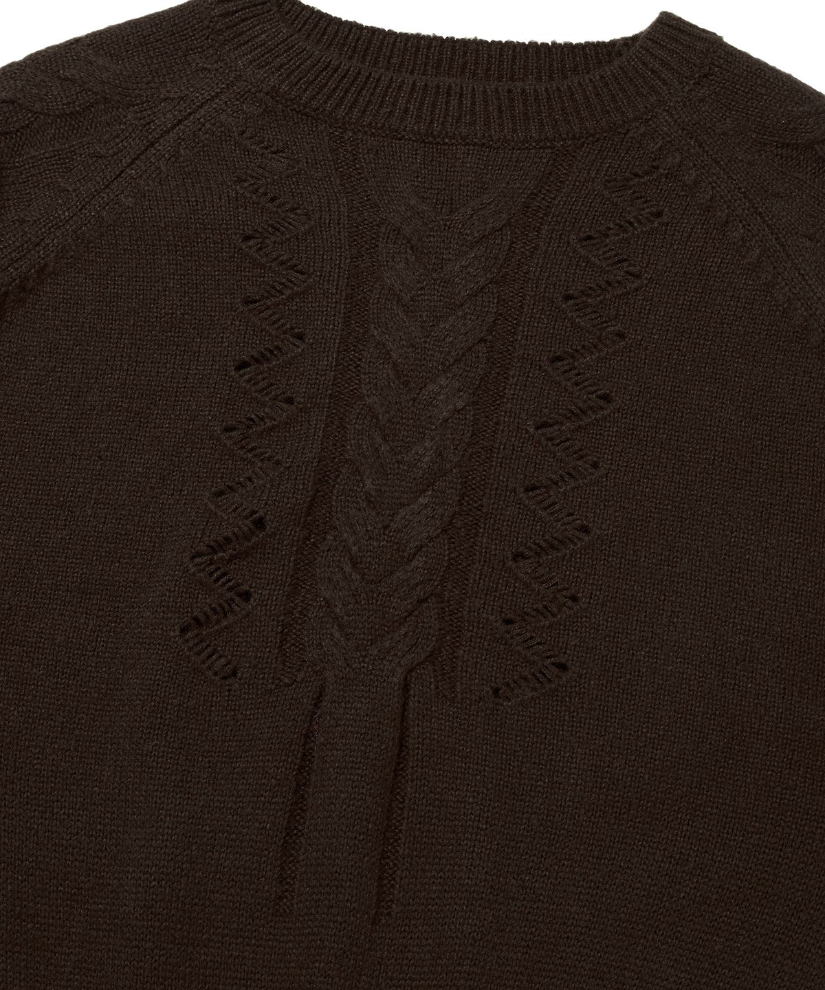 스웨이드(SUADE) DAMAGED CABLE KNIT [BROWN]